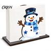 Vertical Tissue Holder Christmas Snowman Napkin for Table, Wooden Standing Winter Dispenser, Holiday Paper Towel Stand Kitchen Dining Table Farmhouse