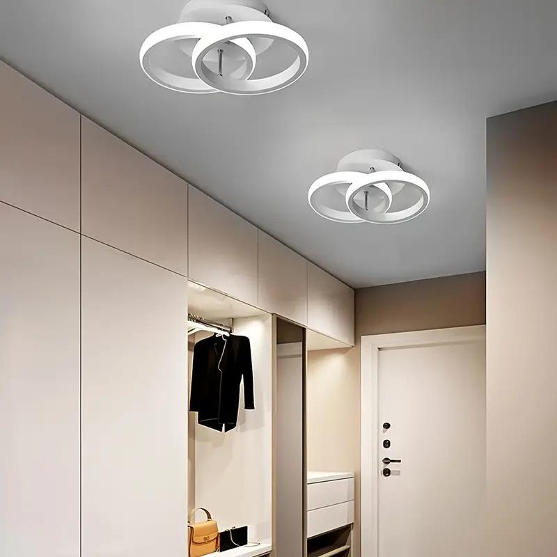 Modern Baked Enamel Finish LED iling Lamp 3 Color Temperature Corridor Lights Balcony Lamps Bedroom Living Room 110V-240V