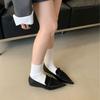 Moda SUOJIALUN 2024 Jesień Kobiety Płaskie Buty Moda Szpiczasty Nosek Wsuwane Damskie Eleganckie Baleriny Miękki Płaski Obcas Outdoor Sukienka Pojedyncze