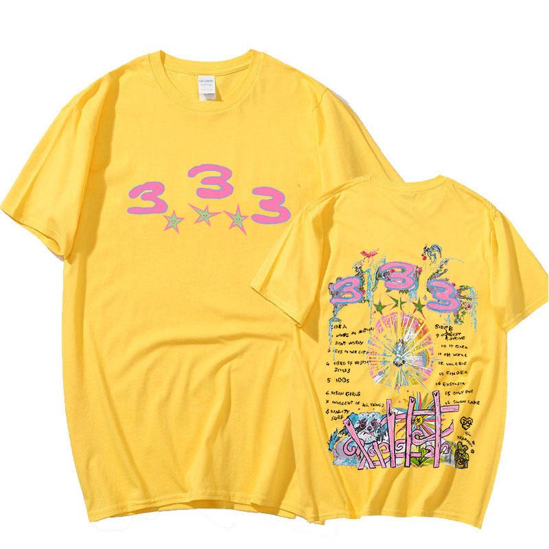 Swedish Rapper Bladee 333 T-shirts Skate Drain Gang Men Short Sleeve T-shirt Music Album Graphic Print Tees Hip Hop Streetwear