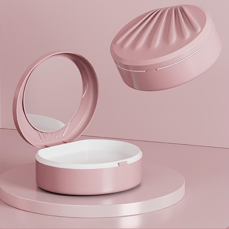 Boîte de Rangement Orthodontique pour Aligneurs avec Miroir Faux Dents Boîte pour Prothèses Dentaires Rétenteur Dentaire Protège-Dents Organisateur d'Appareils Dentaires Soin Buccal