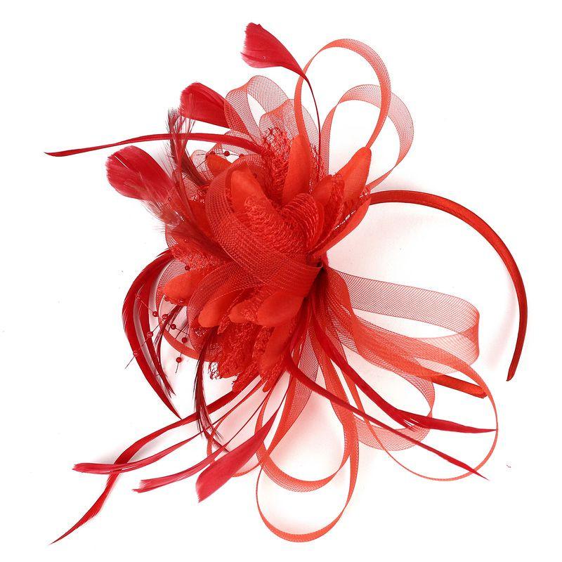 Bandeau élégant à plumes florales pour accessoires de cheveux pour femmes