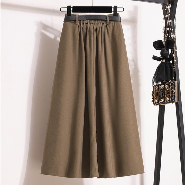 DIMANAF 2025 Nowe Wiosna Lato Damskie Długie Spódnice Plus Size Wysoki Stan Vintage Elastyczne Eleganckie Plisowane Spódnice Luźne