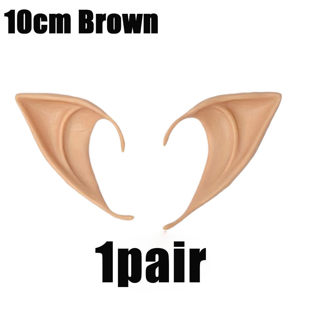 1 szt. Uszy elfa Lateksowe spiczaste uszy Kostiumy Haczyk Boże Narodzenie Halloween Party Maskarada Dekor Kobiety Mężczyźni Ubrania wampira Akcesoria