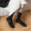 Holiday wind~ 2025 summer new French square head hollow woven Mary Jane shoes women's word with shallow mouth single shoes