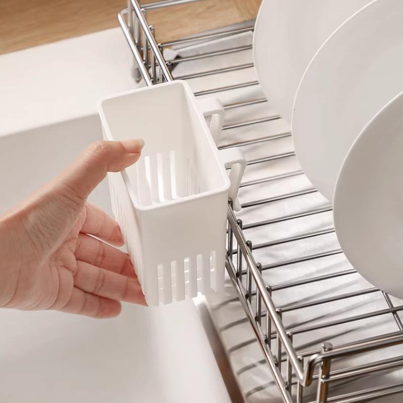 Silverware Basket Drying Rack – Kitchen Utensil Organizer with Drainage for Forks, Spoons, Chopsticks, and Cutlery