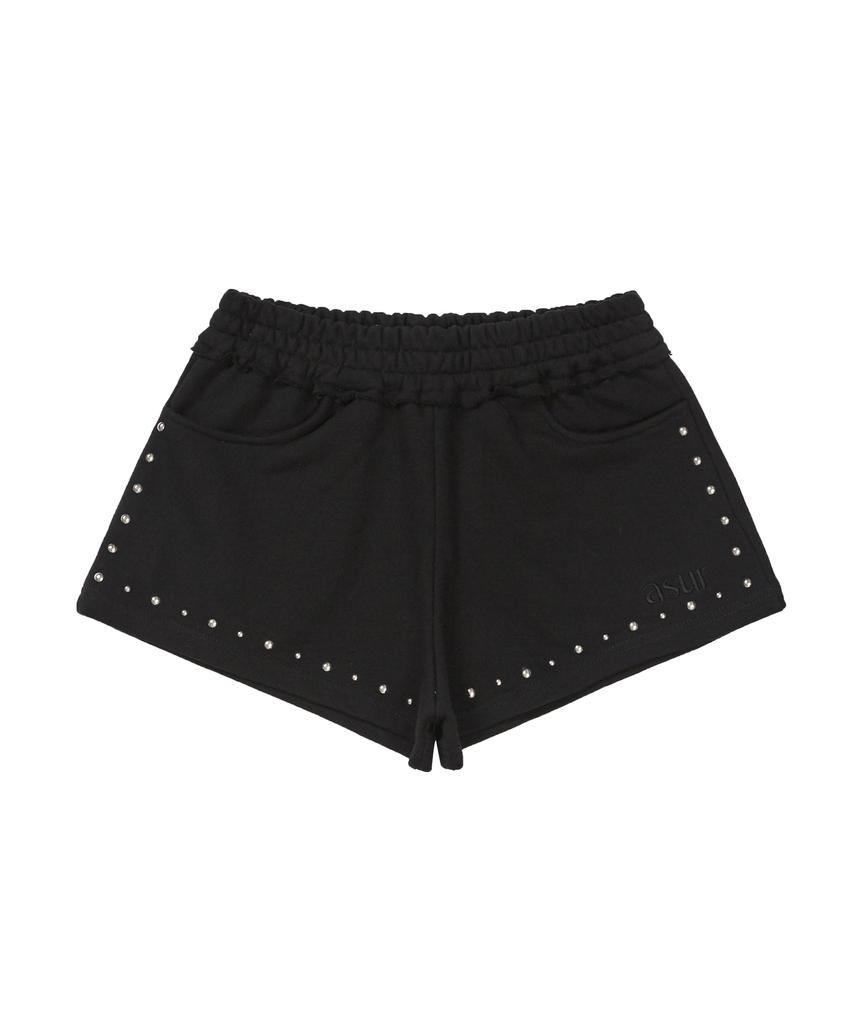 Aejeuyua Cut-Off Vintage Shorts Black