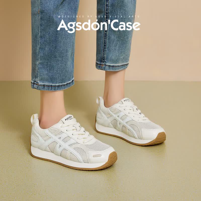 Agsdon Women s Retro Mesh Casual Sport Shoes EU 38