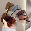 Large Frame Vintage Sunglasses for Women Original Sale  New UV Protection UV400 Sunscreen Glasses Shades for Women Korean Style