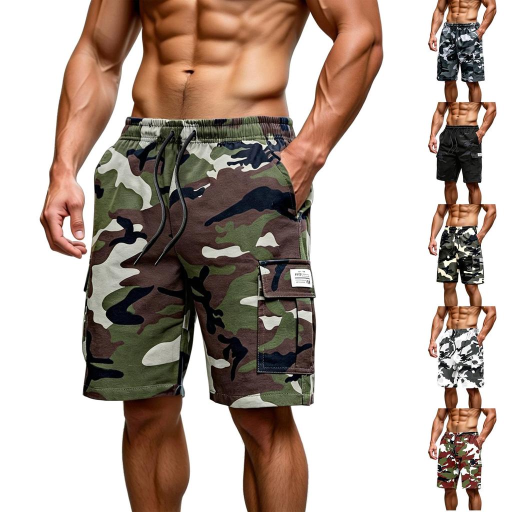 Men's Casual And Fashionable Camouflage Shorts - Men's Multi-pocket Workwear Shorts For Sports And Outdoor Wear