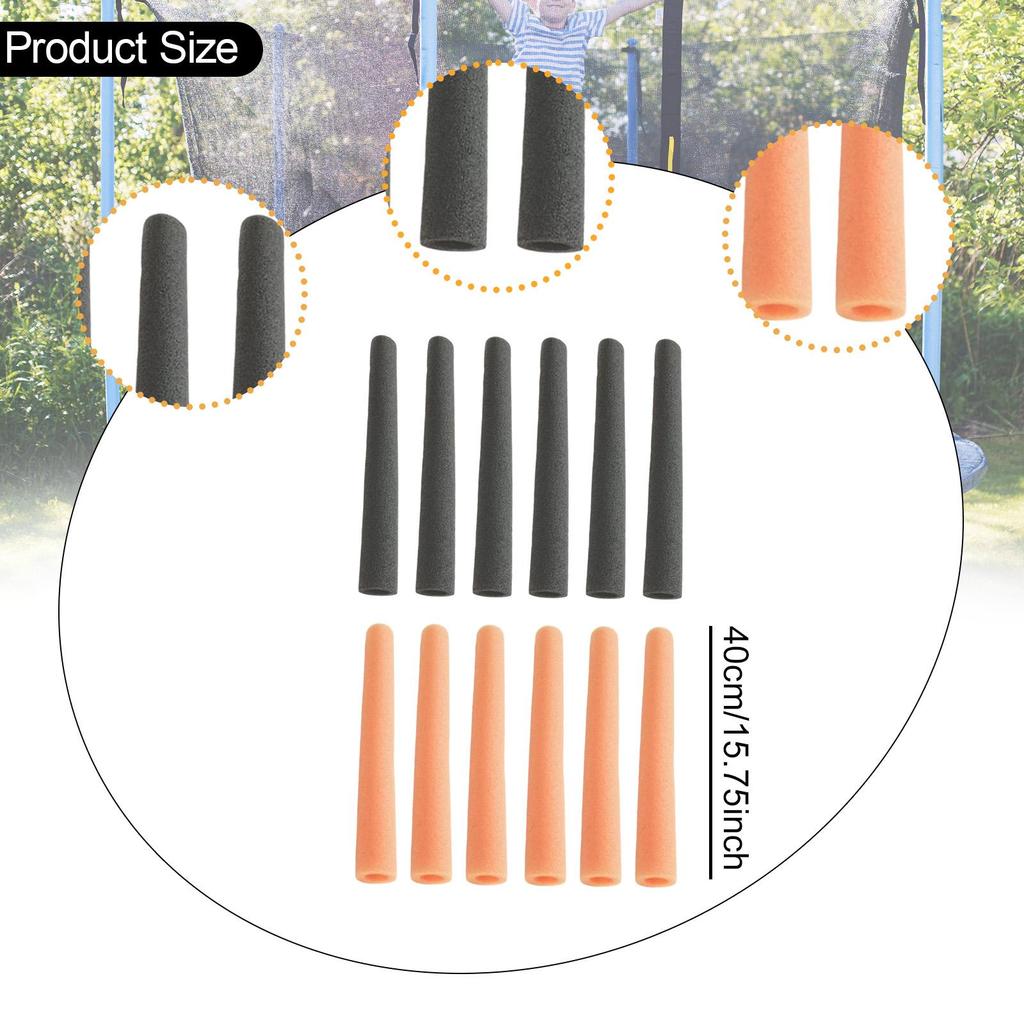 12x Trampoline Enclosure Pole Foam Sleeves Children Trampoline Accessories Protective Sleeves for Jumping Bed Indoor Outdoor
