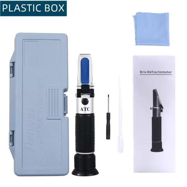 

Alcohol Refractometer Handheld 0-80% ATC Spirits Tester Meter Alcoholometer Liquor Wine Content Tester Without Box