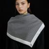 Avvina Pelle Houndstooth Silk Scarf 90   Black