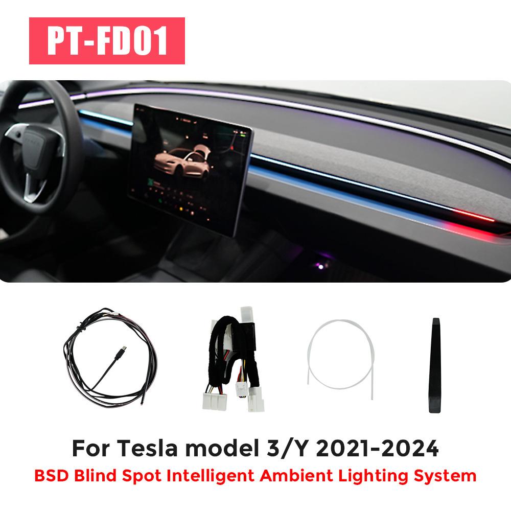 

Для Tesla Model 3 Y Highland Juniper Автомобильная система мониторинга слепых зон BSD с цветной световой полосой, поддержка OTA