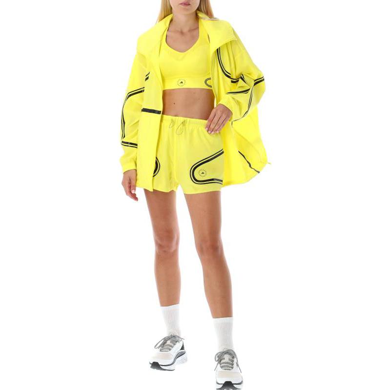 Adidas Color Block Striped Casual Shorts Women Shorts Yellow HS8196