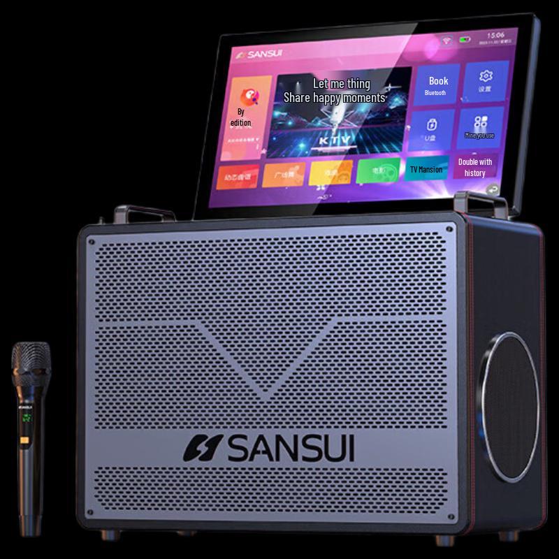 SANSUI Q58 Professional Home KTV System with Dual Mics CN plug (adapter included) (CN version)