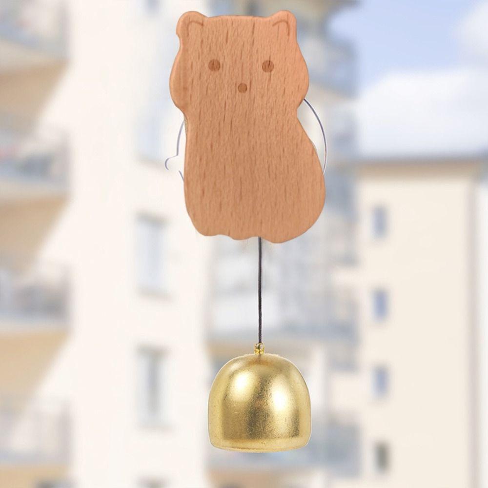 Suction Cup Animal Shaped Wind Chime Brass Collision Bell Entry Reminder Bell Pendant  Front Door