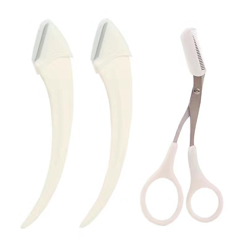 

Eyebrow Grooming Kit Professional Stainless Steel Shaper Scissors With Comb And Trimmer For Women Facial Hair Removal