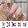 Superglittrande Strass Nageldekorationer med Organzabåge