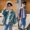 Boys' Fashionable Plaid Shirt - 2024 Spring Trend for Children