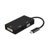 Aisens USB-C To DVI/HDMI/VGA Converter - USB-C/M-DVI/H-HDMI/H-VGA/H - 15cm - Color Black-A109-0343