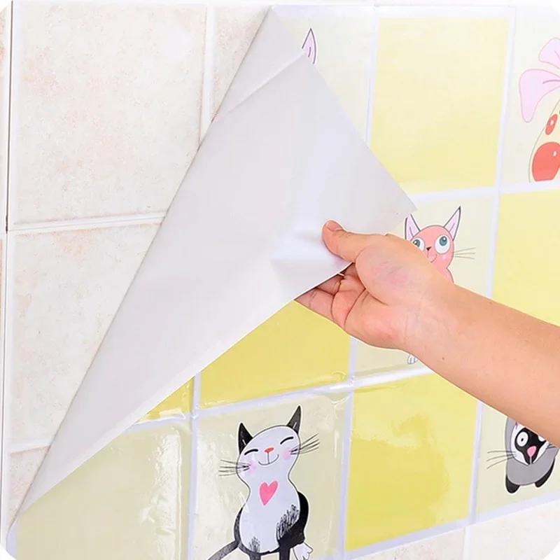 Kitchen Oil Stickers Self-adhesive High Temperature Oil Stickers Home Stove Ceramic Tile Wall Stickers Anti-oil Tools Accessory