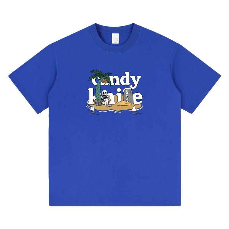 Summer Cartoon Print Chic Short Sleeve T-Shirt for Men & Women - Pure Cotton, Loose Fit