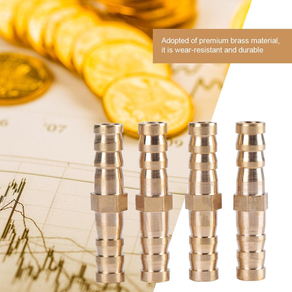 Brass Fitting Hose Barb Tail Reducer Reducing Plug Connector (8mm-8mm 4pcs)