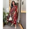 Schwerer Baumwoll-Pakistanischer Salwar-Anzug Kurti Indisches Damen-Kurta-Hosen-Dupatta-Set