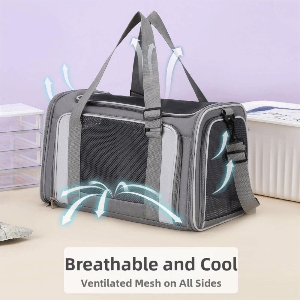 Large Capacity Pet Carrying Bag Foldable Pet Carrier Bag Durable Pet Shoulder Bag  Travel