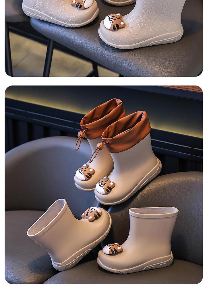 Kids' Waterproof Non-slip Rubber Rain Boots for Boys and Girls - Lightweight and Durable