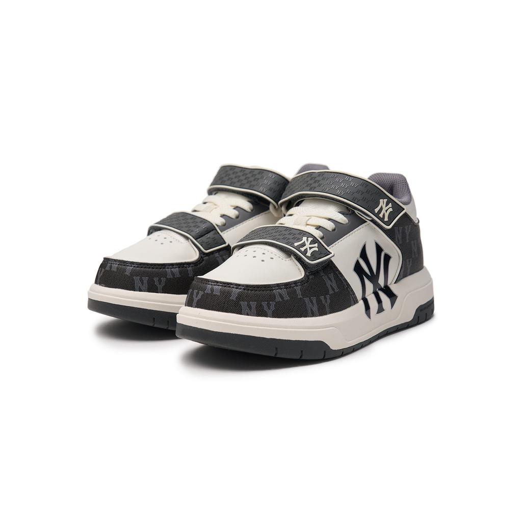 MLB Chunky Liner Synthetic Leather Mid top Kids Lifestyle Shoes Black 7ASXJM34N-50BKS
