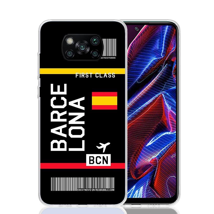 Airline Ticket Barcode Phone Case For Xiaomi Poco X7 X6 X5 Pro F7 Ultra Redmi 15C 15 13 13C 12 12C 10 10A 10C 9 9A 9C 9T Cover P