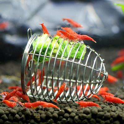 Durable  Aquarium Shrimp Small Bait Feeder Dry Spinach Feeding Stainless Steel Cage