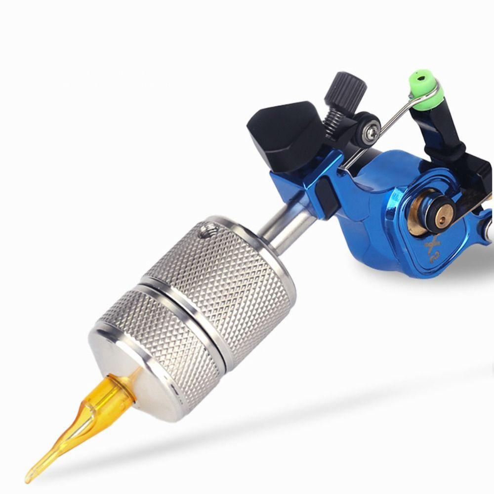 22/25/30mm Tattoo Machine Grip Ergonomic Professional Stainless Steel Tattoo Grip Knurled Handle Durable