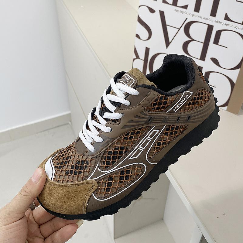 Paris mesh silver dad shoes women 2025 summer new Internet celebrity platform sports casual shoes Wang Yibo same style