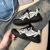 Fashion sports moral training shoes heightening mesh splicing dad shoes autumn and winter versatile platform hiking shoes sports shoes single shoes