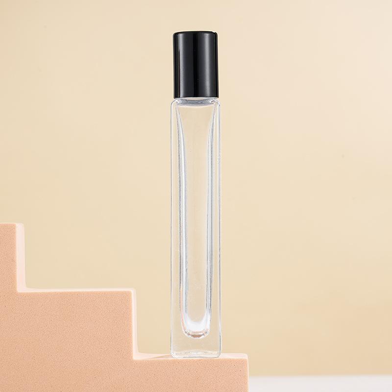

10 мл толстый прозрачный стеклянный флакон для духов квадратный круглый многоразовый флакон-распылитель для духов с черной золотой серебряной крышкой 10ML