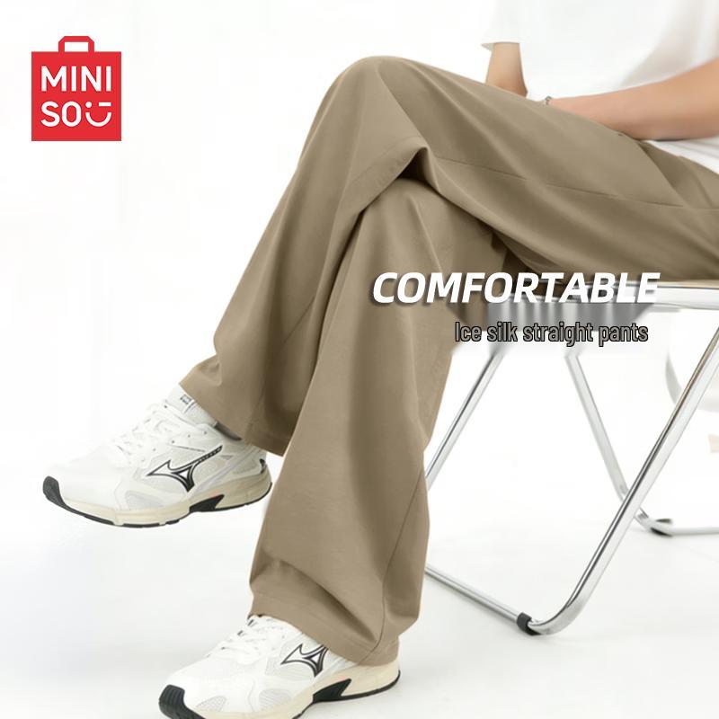 

MINISO Men s Ice Silk Breathable Straight-Leg Casual Pants 2XL