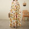 Short Sleeve Plus Size Vintage Floral New In Dresses for Women Casual Loose Long Summer Dress