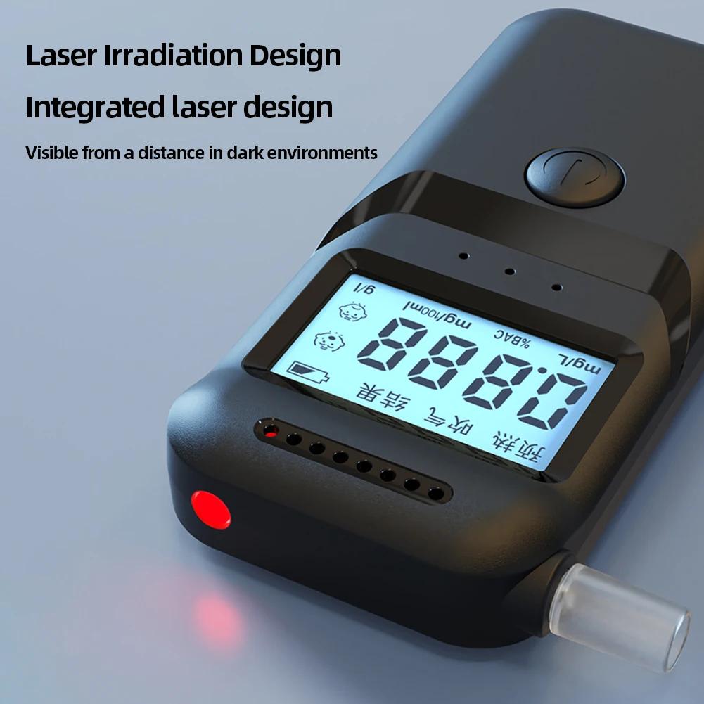 Digital Alcohol Tester Professional Alcohol Detector Breathalyzer LCD Display Drunk Driving Tester Police Alcotester Handheld