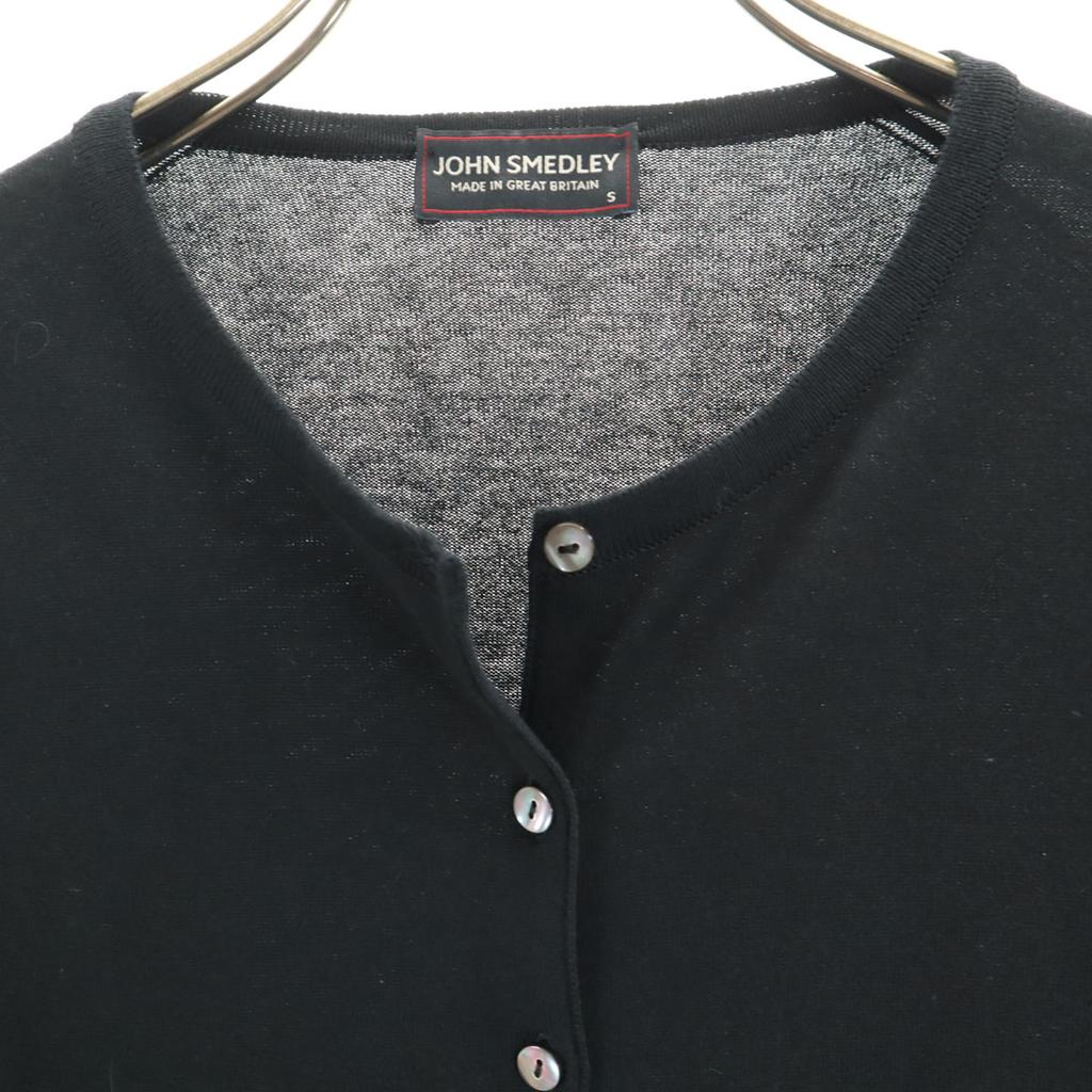 JOHN SMEDLEY Made in England Strickjacke mit langen Ärmeln S schwarz Damen Gebraucht