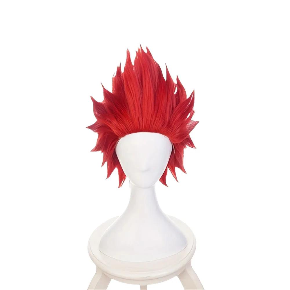 

Моя геройская академия Короткий красный парик для косплея Киришима Эйджиро для мужчин Хэллоуин Праздничная вечеринка Аниме Синтетические парики as the picture-12inches