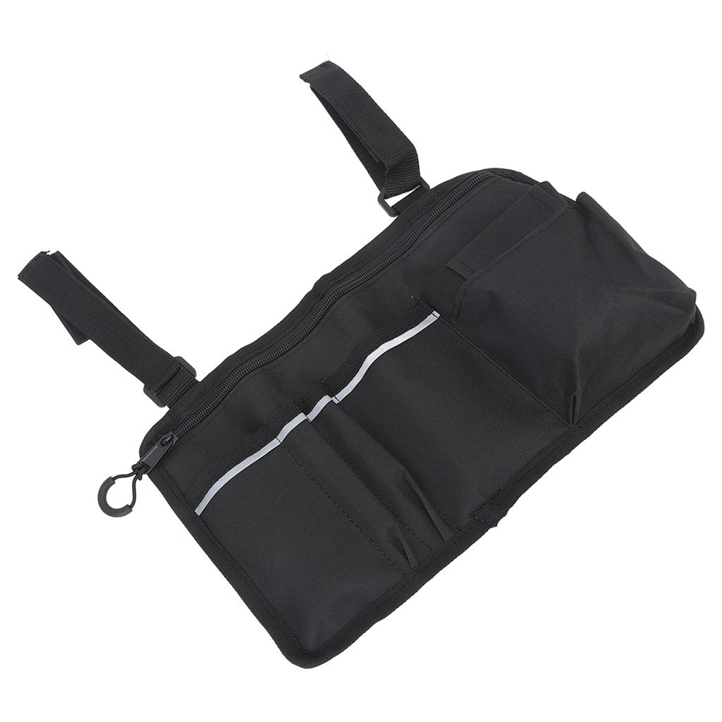 Wheelchair Side Bag Oxford Fabric Reflective Stripe Waterproof Large Capacity Wheelchair Pouch for