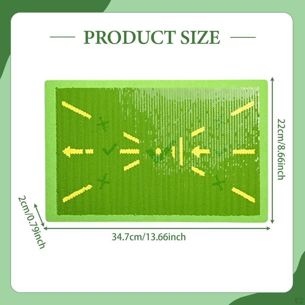 Golf Hitting Mat Practice Batting Analysis Present Portable with Swing Path Feedbacks
