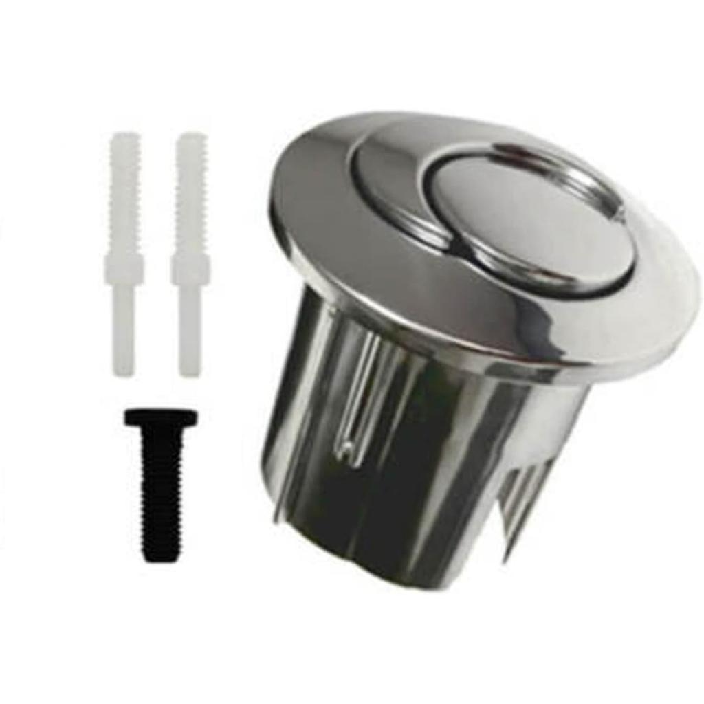 Dual Flush Push Button Threaded Push Rods Short Body D2D Chrome Compatible with AH0001800R