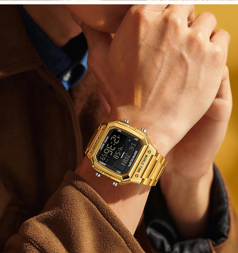 Sanda Men's Multifunctional Waterproof Electronic Watch - Middle East Exclusive, Summer Time Wristwatch