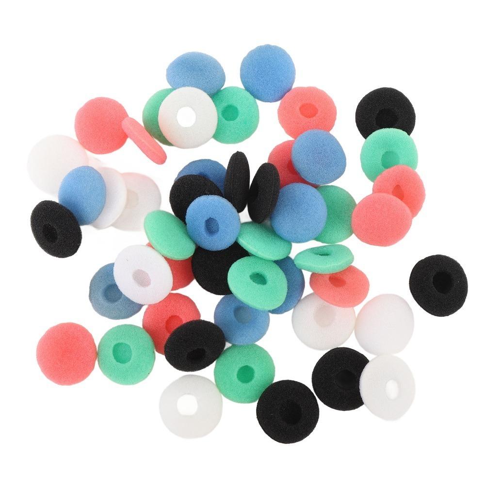 

50pcs 15mm Earbud Sponge Cover Soft Foam Black White Red Blue Green Noise Isolation Sponge Earpad Ear Bud Pad MP4 Player
