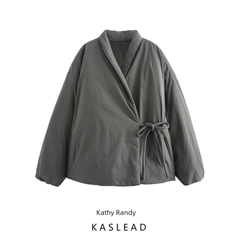 Kaslead New Arrival Women's Clothing Fashion Style Stylish Simple and Versatile Double Breasted Kimono Outwear 0518047
