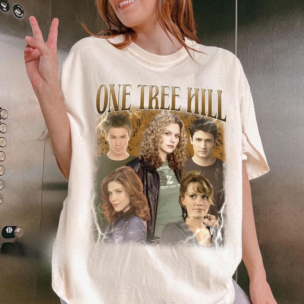 One Tree Hill Pattern Printed Womens Tshirt Fashion Trend Top SpringSummer Pure Cotton Unisex Short Sleeve Tshirt